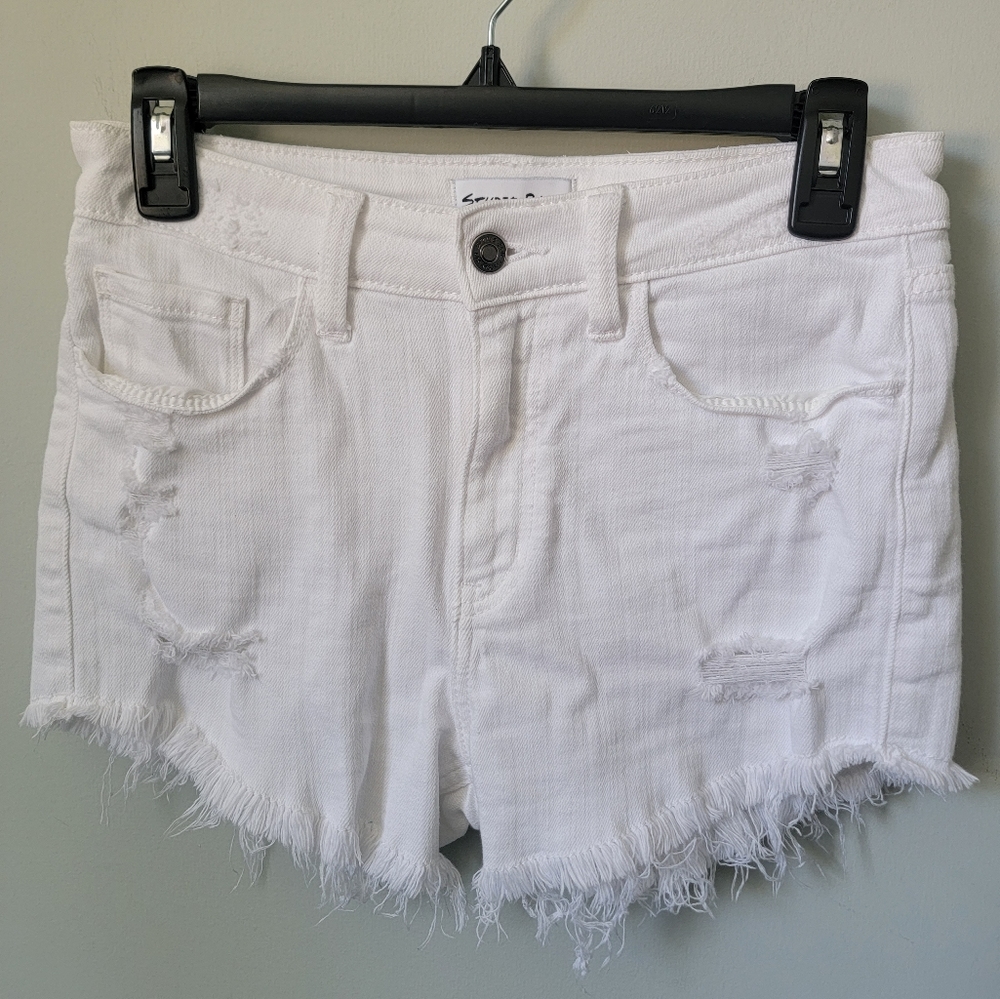 Studio Blue Flyn Distressed Frayed Hem Short Size 2